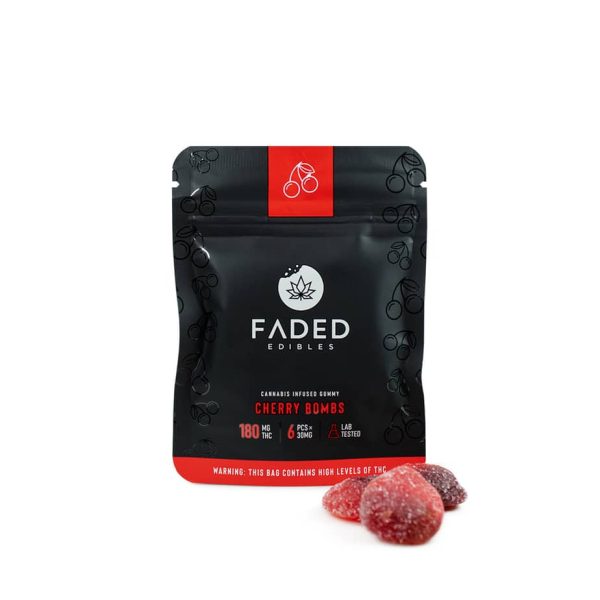 faded edibles cherry bombs vegan thc gummies