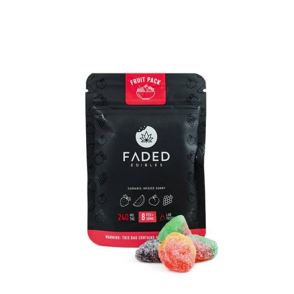 faded edibles fruit pack gummies