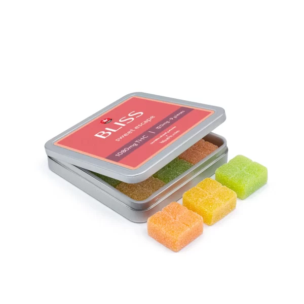 bliss edibles sweet escape gummies 1080mg THC