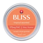 375mg tropical assorted tin thc gummies from bliss