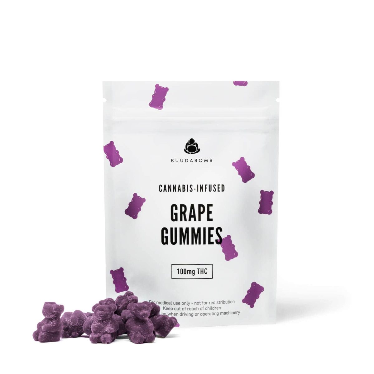 buuda bomb edibles 100mg grape