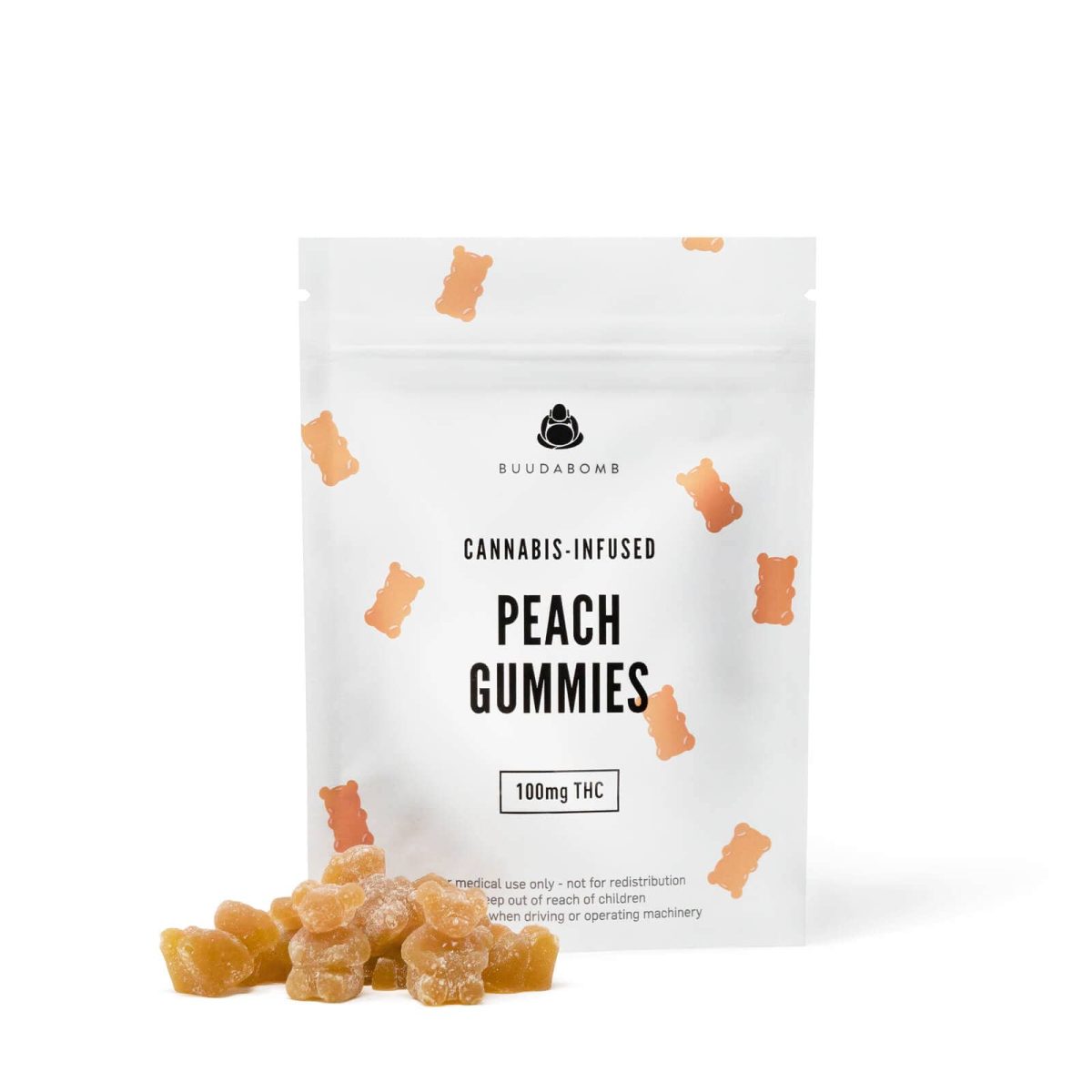 buuda bomb edibles 100mg peach